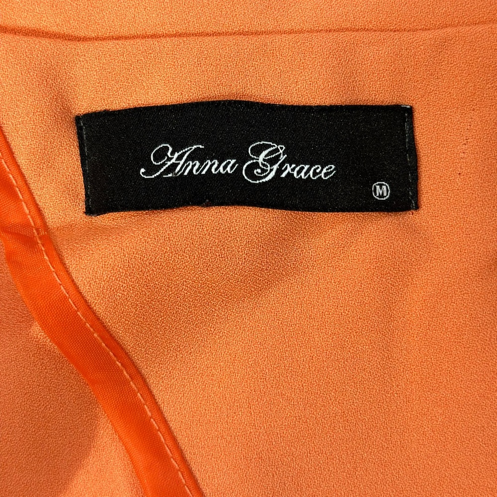 Anna Grace Orange One Button Blazer Size M - Picture 5 of 12